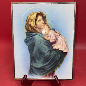 Madonna Of The Streets With Child Plaque  10”x8”in a frame