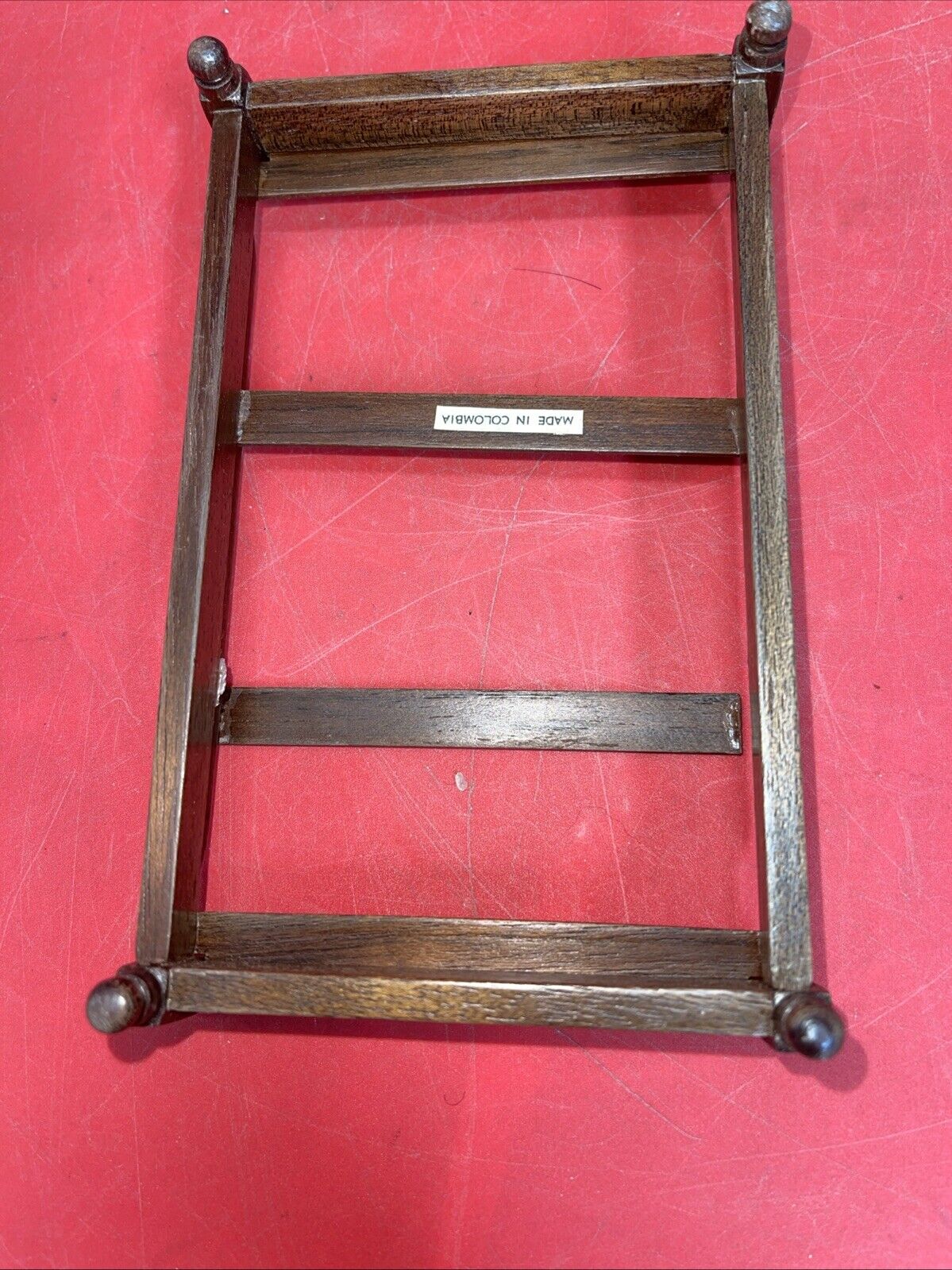 Vintage Toys Wood Bed With Mattress Doll House
