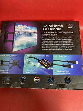 ColorHome TV Wall Mount Bundle - LED Light Strip & HDMI Cable & TV Wall Mount