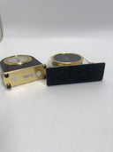 Howard Miller Rosewood Arch Mantle/Tabletop Clock Set of 2 Untested