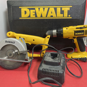 Dewalt DW991 Cordless 3/8" Driver Drill & Circular Saw Combo W/charger not test