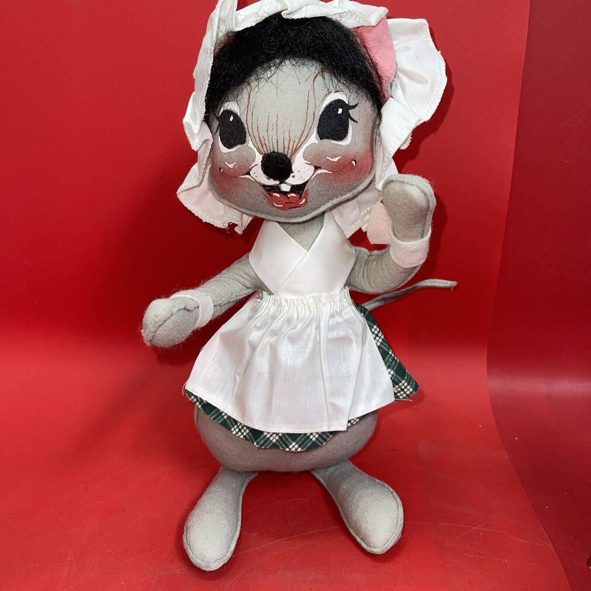 Vintage 1991 Annalee Mobilitee Dolls Pair Of Thanksgiving Pilgrim Mouse 16” &14”