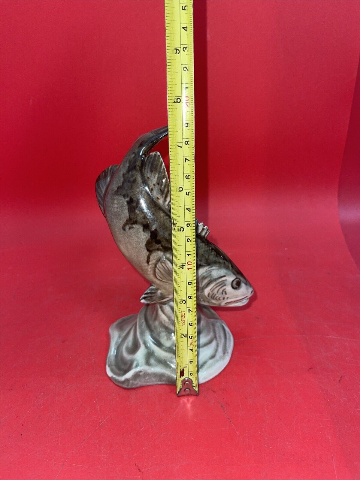 ART DECO  Porcelain PERCH FISH FIGURINE
