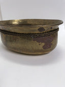 Round Solid Brass Planter w/ Rope Tassel Accent