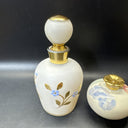 Vintage Perfume Bottles With Floral Design/ Lot Of 2