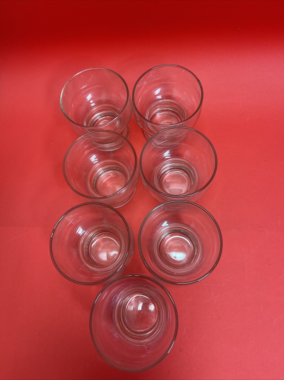 Vintage Clear Low Ball Old Fashion Rock Glasses~6oz. Set 7