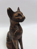 EXCEPTIONAL "BASTET" THE EGYPTIAN CAT GODDESS OF PROTECTION W/SCARAB & WINGS