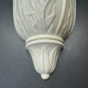 Lenox Masterpiece Porcelain Ivory Iris Wall Pocket Vase/Sconce Gold Trim