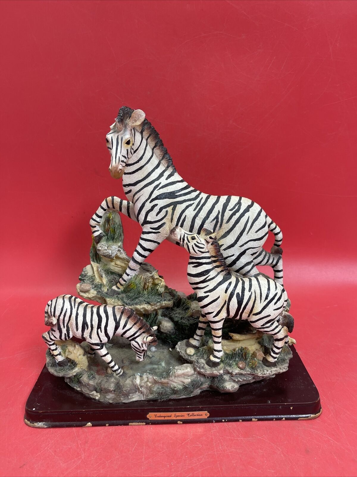 Endangered Species Collection Zebras Figurine
