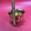 Vintage Solid Brass Round Planters Set 3pc Different Designs