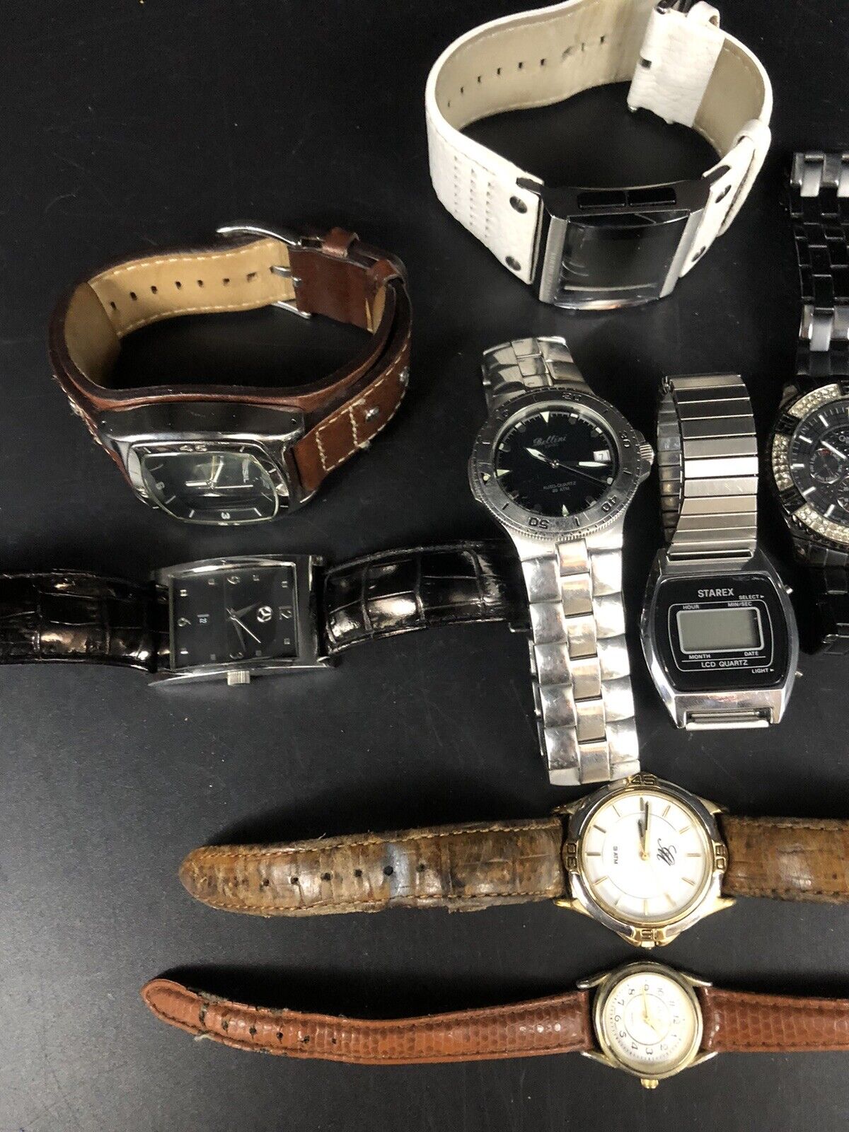 Lot of 9 Watches - Fossil, Seiko, Mercedes Benz… For PARTS