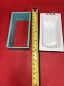 Vintage Block House  Plastic Dollhouse Furniture Bathroom Tub,  Sink, & Toilet