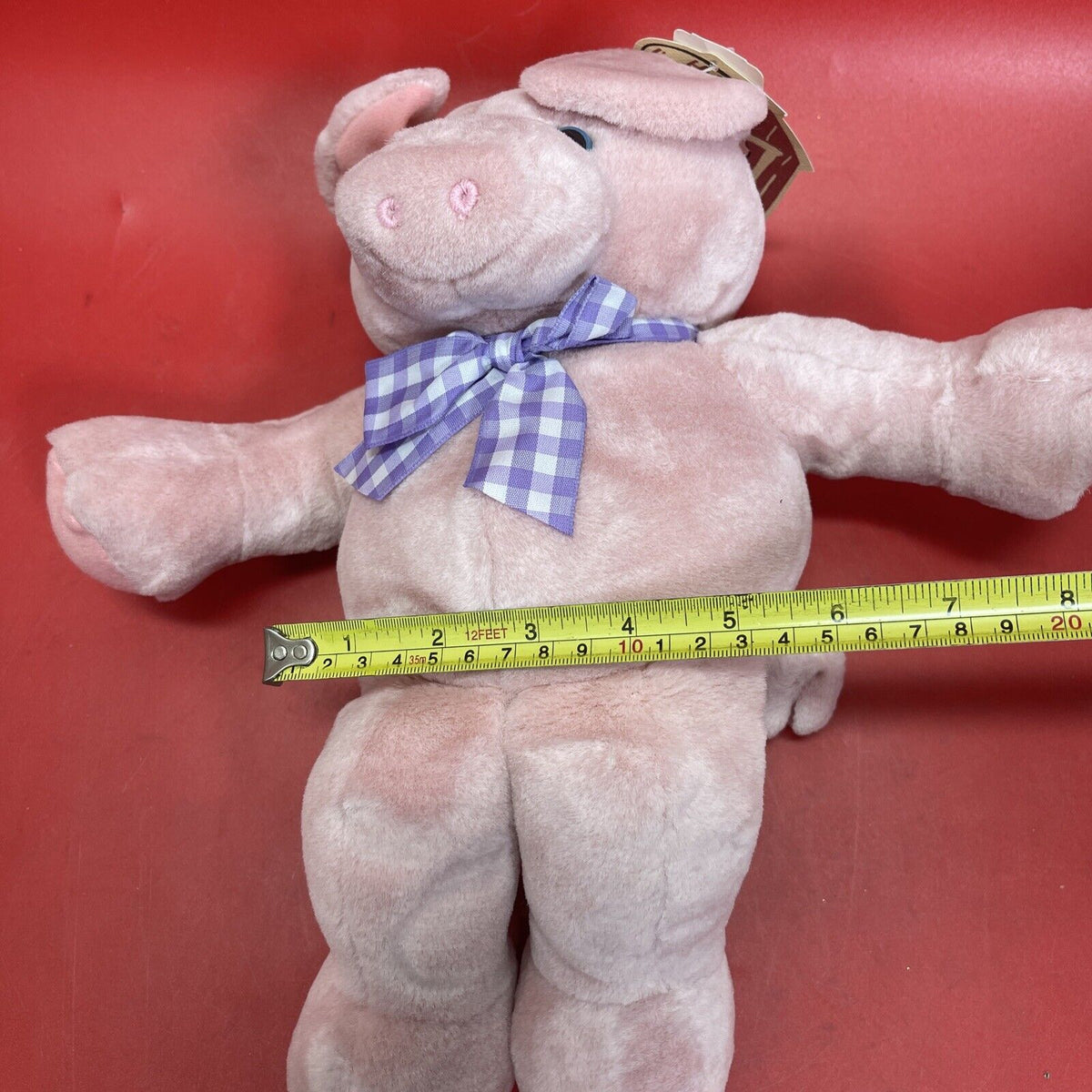 Seated 13" Squeeze to Oink Pig Named Charlotte Bean Bottom Plush Stuffed Toy