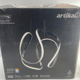 Artika Swirl 30-Watt Integrated LED Pendant Light Fixture Chrome Modern PDT-SWR