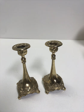 Vintage Decorative Solid Brass Candle Holders