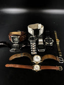 Lot of 9 Watches - Fossil, Seiko, Mercedes Benz… For PARTS