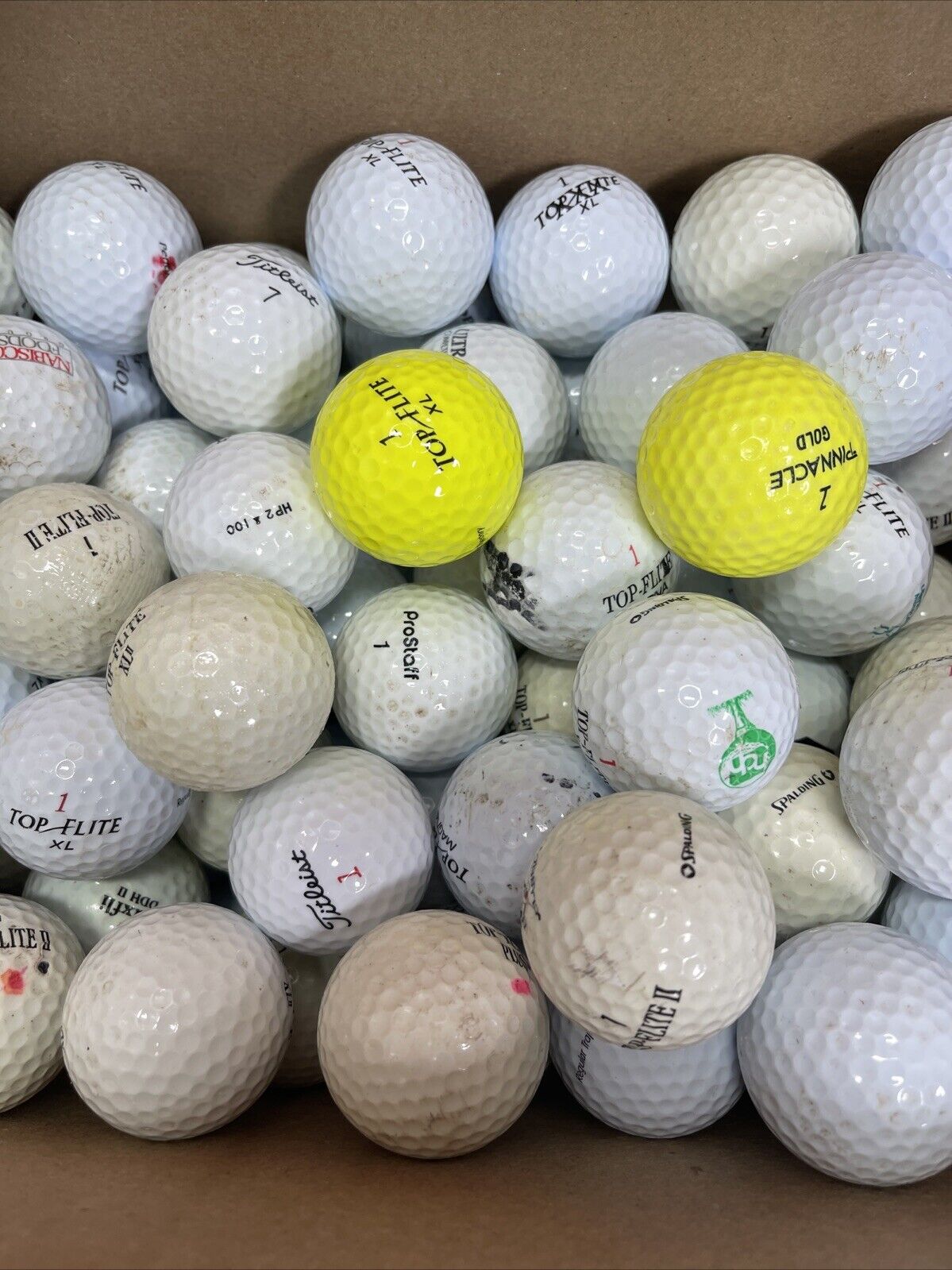 Mixed Lot Of 100 Assorted Golf Balls