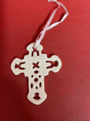 Vintage  Porcelain Cross Christmas Ornament Lot 12
