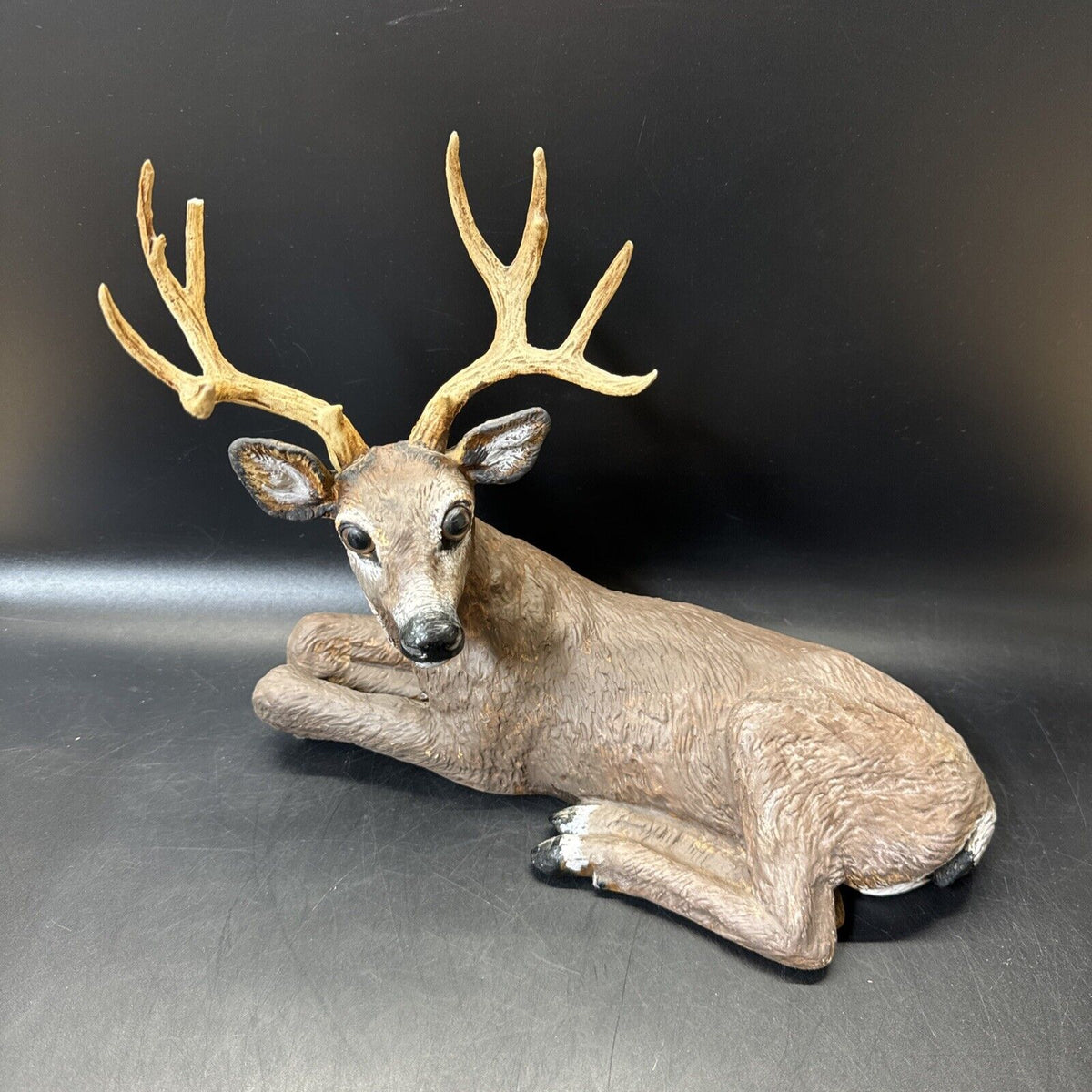 Deer Buck Stag Resting Laying Down Vtg Homco Shelf Figurine 267 1984