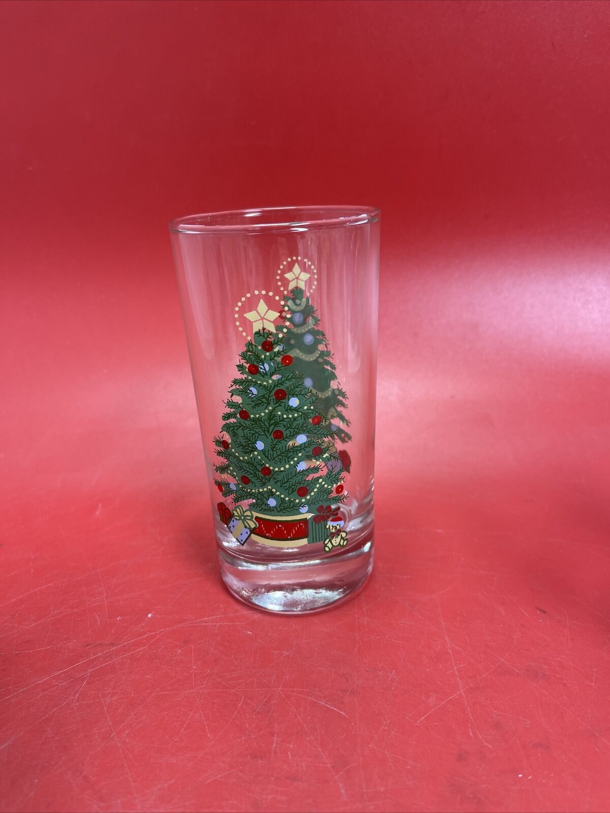 Vintage Home Interiors 12 oz Christmas Tree Tumblers Lot of 6