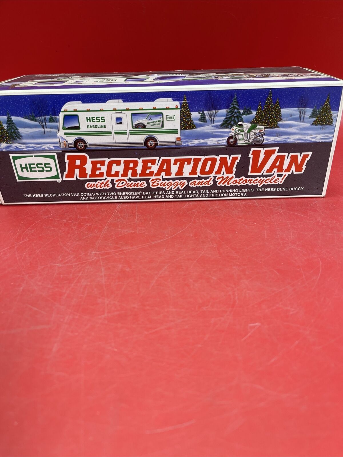 1998 Hess Truck Recreation Van with Dune Buggy and Motorcycle