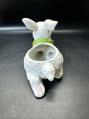 Vintage Teddy Bear And Bunny Pottery Ceramic Planters Set
