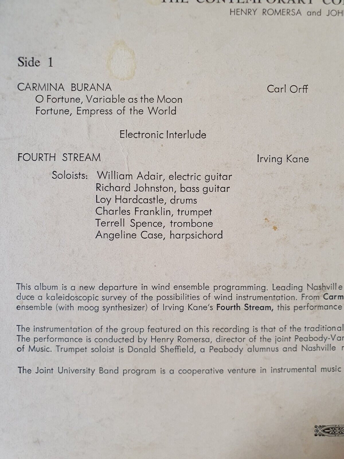 CONTEMPORARY COLLEGE WIND ENSEMBLE/ Henry Romersa & John F.Sawyer 