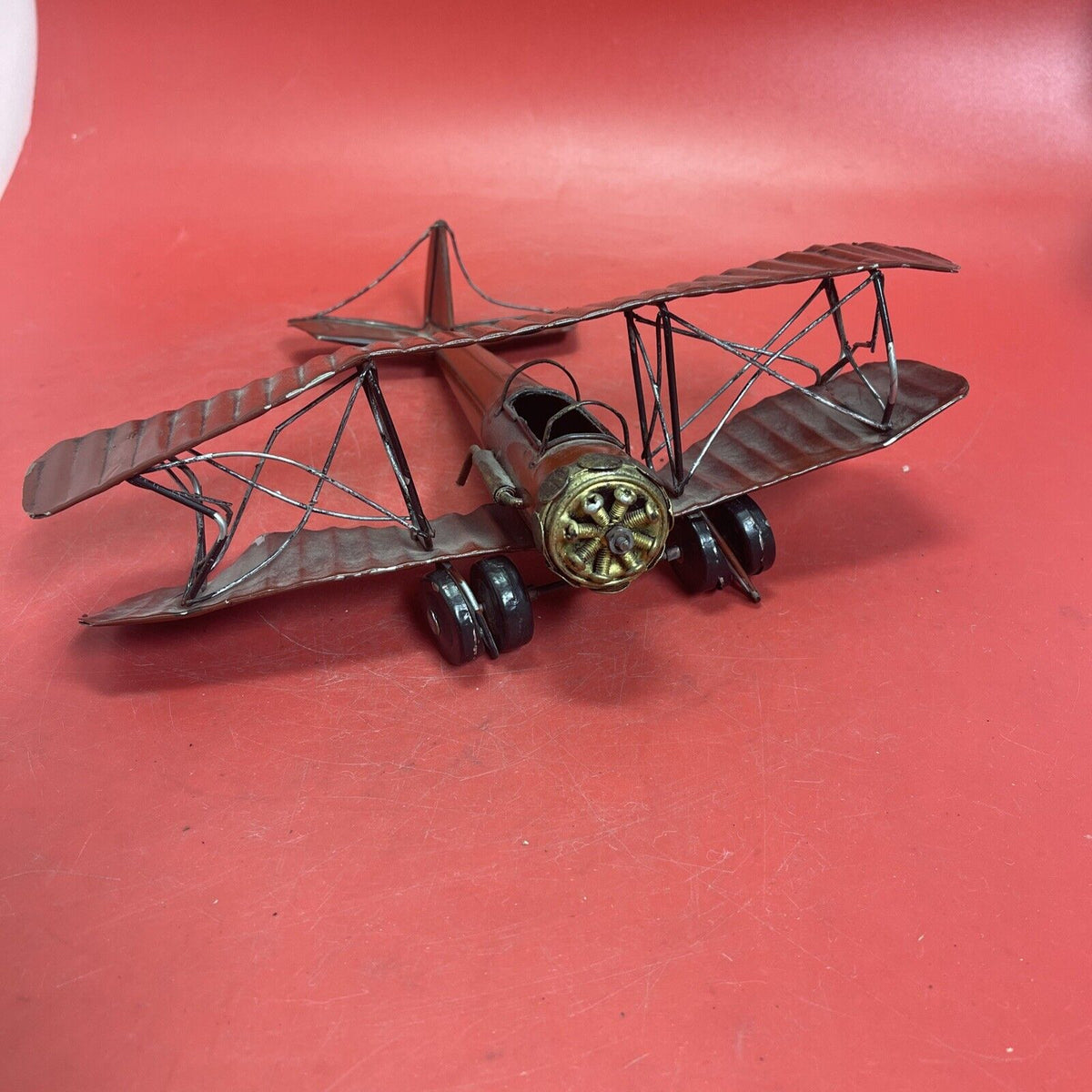 Vintage Red Baron Metal  Model  Airplane "Rare"