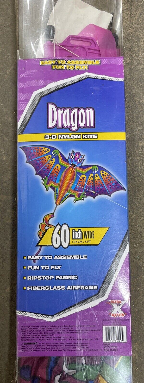 3-D Dragon Kite - 60 inch Wingspan KiteSEALED