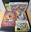 Vintage Puzzles With Animals/ Lot Of 5 Used *4