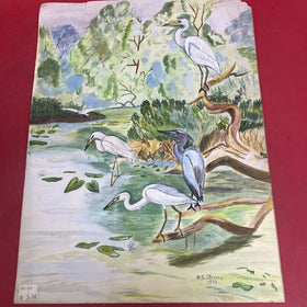 Heron Bird American Egret Print