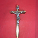 Vintage Wooden Christian Crosses Last Rites, Old Wooden Tin Jesus Lot 4 (Damage)