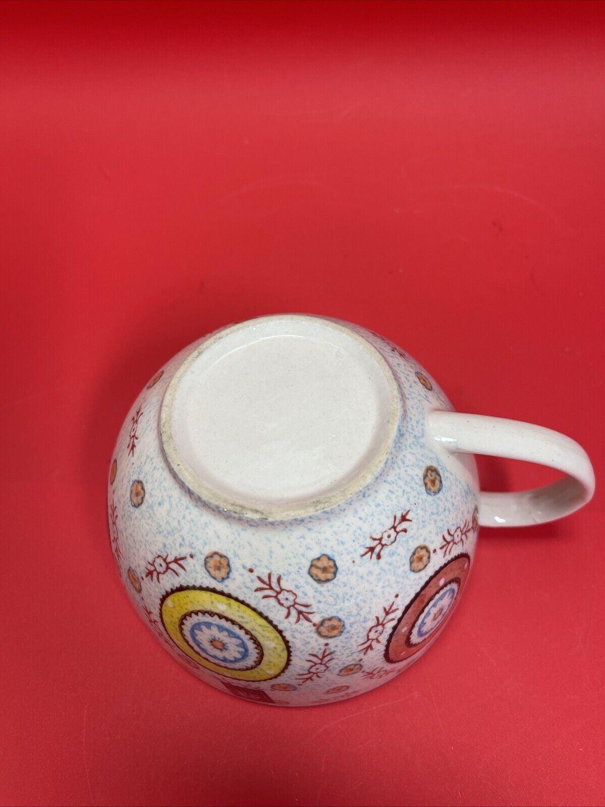 Miyabi Large Tea/Coffee Mug Inspired by Dutch Wax, Multicolored Ceramic