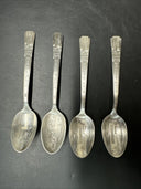 1939 NEW YORK WORLD'S FAIR Lot 4 souvenir spoons WM.ROGERS MFG CO SILVERPLATE