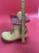 Pottery Bank Old Woman That Lived In A Shoe Vintage 1950's Ceramic