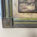 Kimberly Poloson Flowers Basket on Rustic Wooden Background Framed Print Picture