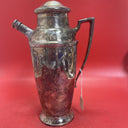 Vintage Chrome Cocktail Pitcher Lidded w/Pouring Cap 