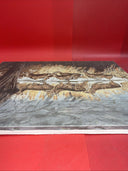 Vintage Deer Painting Print Picture On Fredrix Artist Series Canvas Signed 1988