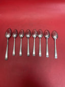 HOLMES & EDWARDS 1923 "CENTURY" ANTIQUE SILVERPLATE LOT,  8 TEASPOONS, 2 FRUIT