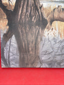 Vintage Deer Painting Print Picture On Fredrix Artist Series Canvas Signed 1988