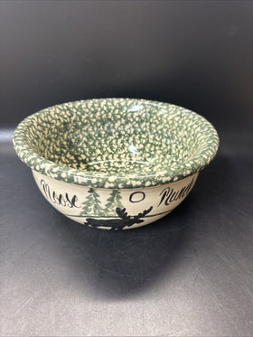 Vintage Pottery Bowl MOOSE MUNCH