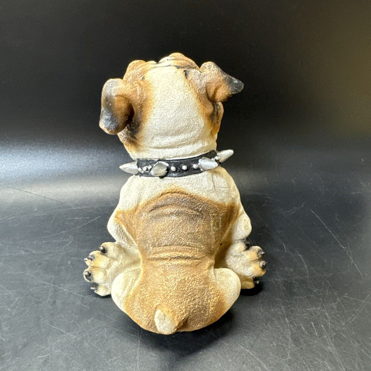 Bulldog Figurine with Spike Collar 4.5"/ Set Of 2