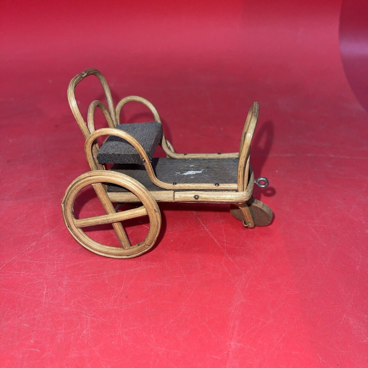 Vintage Doll Carriage Buggy Antique Doll Wicker Stroller