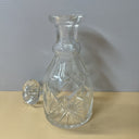 Vintage Clear Crystal Liquor Decanter 10.5” Tall