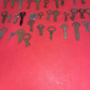 Vintage Cabinet Open Barrel Key Lot ~ 35 Keys ~ Different Sizes & Shapes ~ lot 6