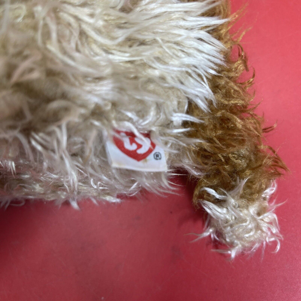 TY Puppy Dog Plush Brown Kids Brown Toffee Shaggy Terrier Stuffed Toy Animal 