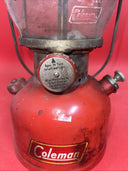 Vintage Red Coleman Model 200A Black Band Lantern