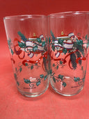 House of Lloyd Glass Christmas Tumbler (s) LOT OF 6 Ornament Bows and Ivy 1993