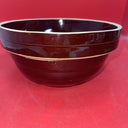 Vintage 1930's “USA 9 IN” Stoneware Glazed Brown Mixing Bowl