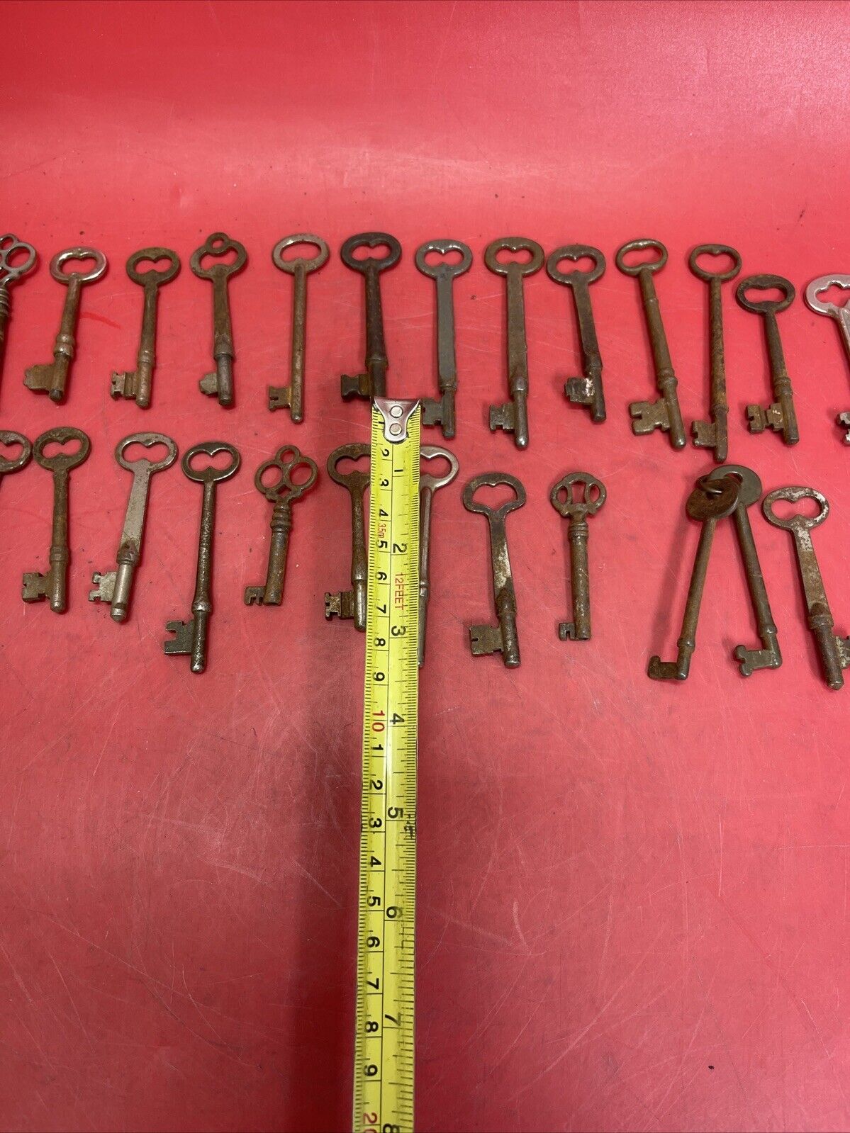 Antique Cabinet Open Barrel Key Lot ~ 25Keys ~ Different Sizes & Shapes ~ lot 2